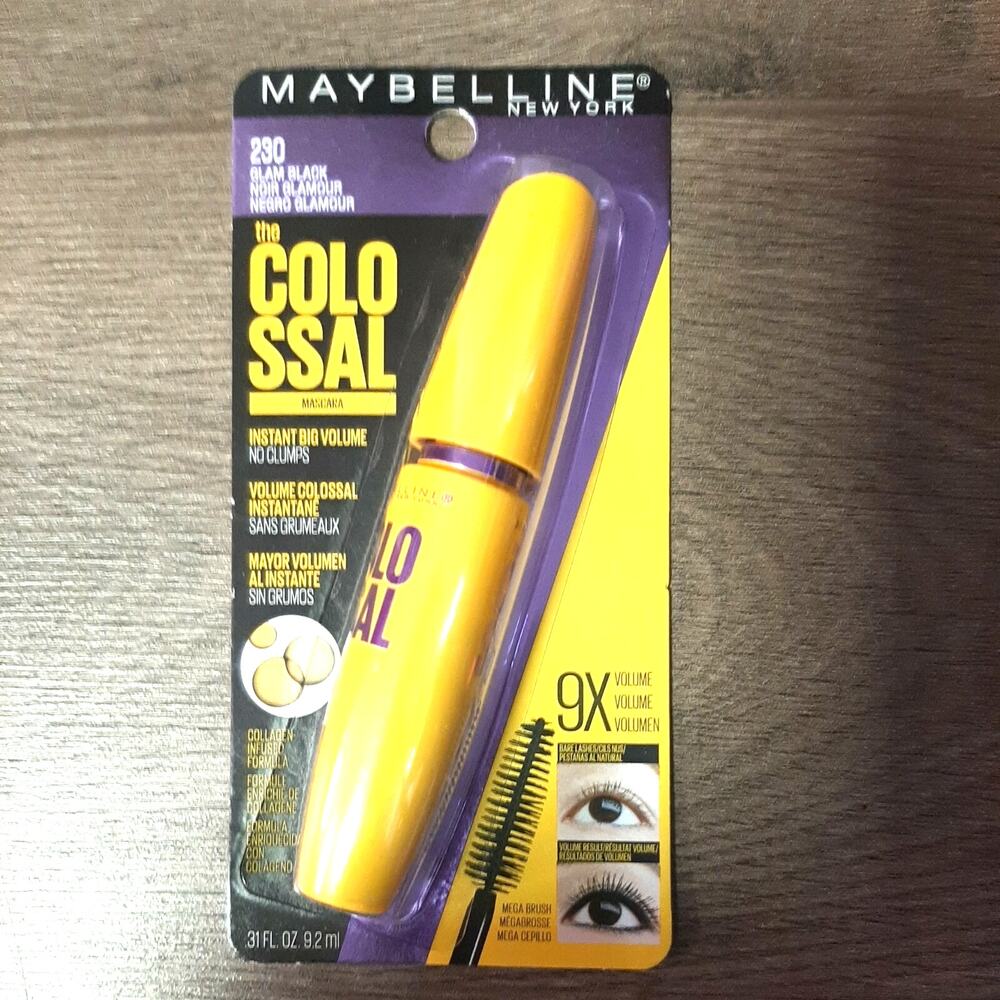 Maybelline The Colossal Mascara, GLAM BLACK #230 NEW, Carded